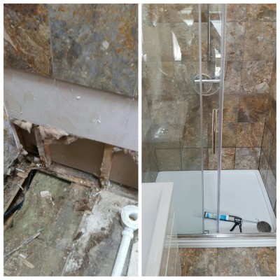 Insurance claim, shower room repair and Refurbishment.