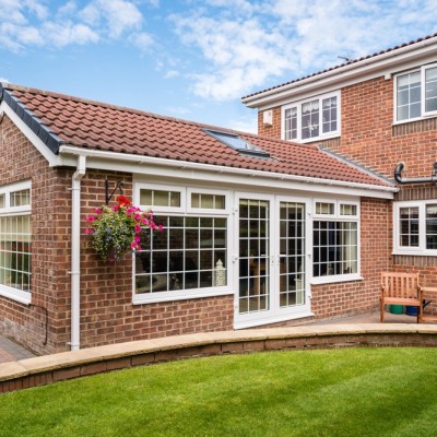 Single storey extension, matching brickwork.